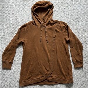 Maternity/Nursing Old Navy Brown Hooded Sweatshirt, Size L